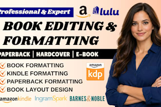 do book editing, proofreading, copy editing for amazon KDP
