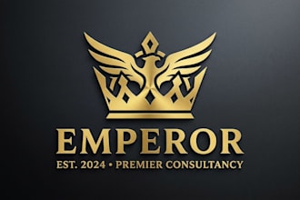 design a majestic and powerful emperor logo