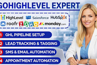 setup gohighlevel sales pipeline lead tracking tagging drip SMS email automation