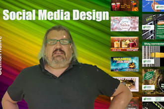 design social media graphics, ads, banners and thumbnails