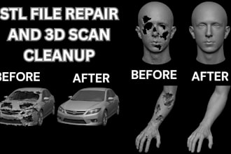 do stl repair fix edit modify files and 3d scan cleanup for 3d printing