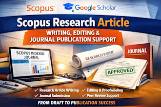 do scopus research article writing, editing and journal publication support