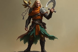 draw a fantasy character for dnd, pathfinder, etc