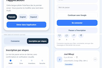 develop a professional web or mobile app using react and go