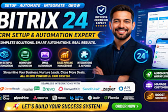 setup bitrix24 for comprehensive support  integration website CRM consultation