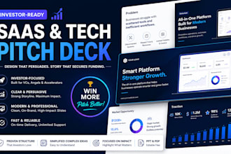 design a professional saas or tech startup pitch deck
