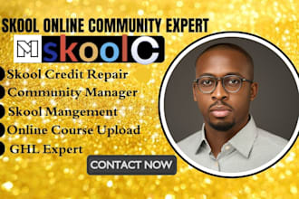 setup skool online community or circle so, credit repair ghl automation expert