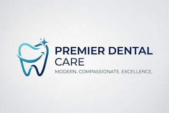 design a clean and professional dental logo