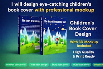 design colorful children book cover or kids ebook cover
