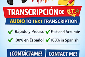 transcripción de audio a texto en español e inglés