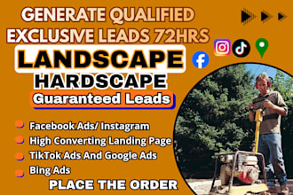 generate quality landscape lead, hardscape facebook ads, landscape google ads
