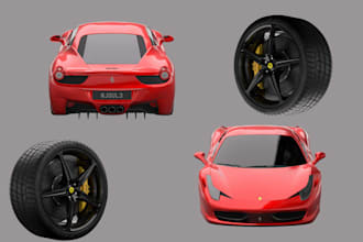 design realistic 3d car model for fivem gta v game ready vehicle and 3d printing
