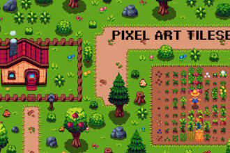 do pixel art tileset game art tilemap background rpg map 2d top down tileset