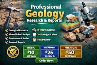 provide professional geology research and reports