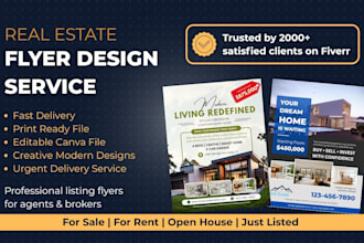 design a real estate flyer, listing flyer, and property brochure on canva