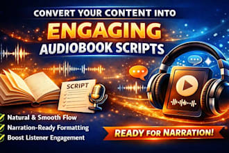 turn your manuscript into an acx approved audiobook