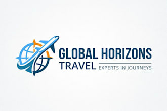 design a modern and professional travel agency logo