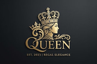 design a regal and elegant queen logo