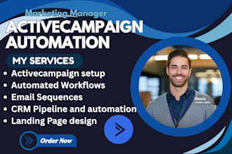 setup activecampaign workflow email marketing crm automation landing page