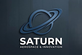 design a sleek and modern saturn logo for your brand