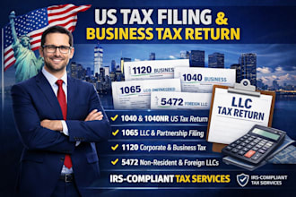 file US tax return, 1120, 1065, 5472 for llc and business tax