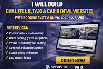 create luxury chauffeur limo booking website with online reservation system