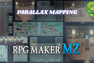 create a professional full parallax map for rpg maker mz