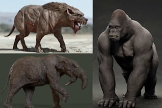 make 3d animal model for unity or unreal engine game