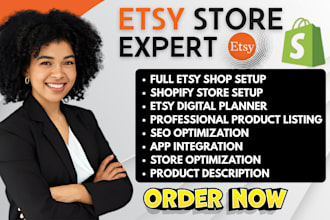 setup etsy shop, etsy digital planner, etsy print on demand printify printful
