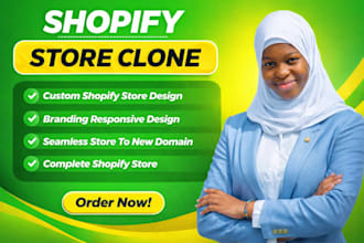 clone, duplicate or redesign shopify store