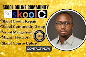 create skool online community or might network with skool course upload