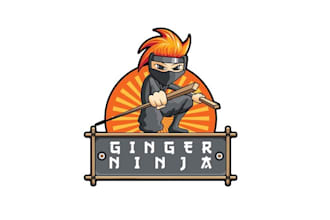 design motivation new logo for sushi bar funky ninja style