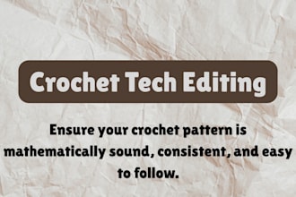 tech edit your crochet pattern