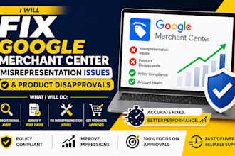 fix google merchant center misrepresentation issues and product disapprovals