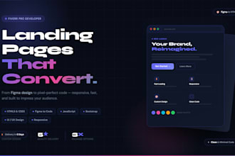 create a professional landing page with pixel perfect UI and smooth animations