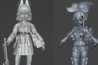 fix ue5 3d model character rig bone hierachy skin weight fbx animation blender