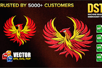 digitize logo to dst embroidery file for machine