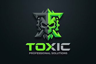 design a bold and edgy toxic logo