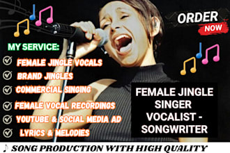 be your female songwriter vocalist radio jingle theme song pop harmony melody