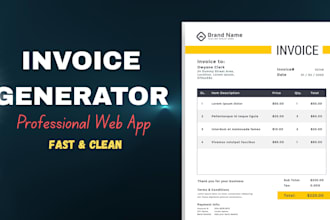 build a professional invoice generator web app