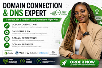 connect domain, fix domain issues, dns issues and website domain setup