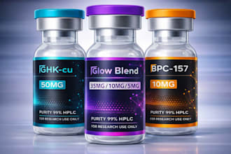 research peptide store product label design peptide vial label peptide website