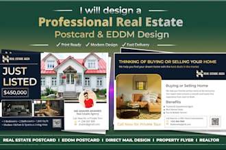 design a professional postcard for your business
