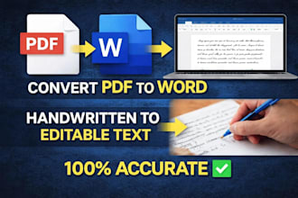 convert image to text or PDF to word manually