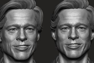 do realistic 3d character head sculpt 3d head model for printing stl 3d bust