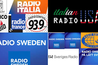 promote and broadcast your music live across sweden and italy radio stations