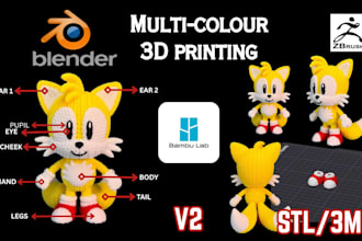 add color 3d model convert stl to 3mf, 3d modelling convert 2d to 3d