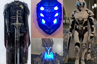 do professional cosplay creation, eva foam cosplay wearable armor, printable stl