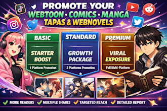 promote your webtoon webcomics tapas manga or webnovels across platforms