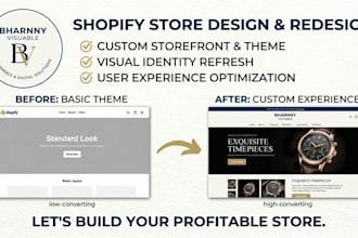 design or redesign a high converting shopify store